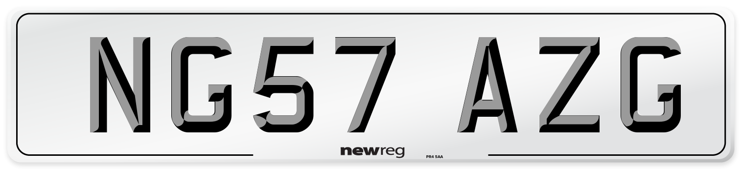 NG57 AZG Number Plate from New Reg